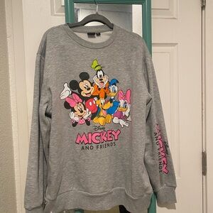 Disney Mickey and Friends Crewneck Sweater - Gray